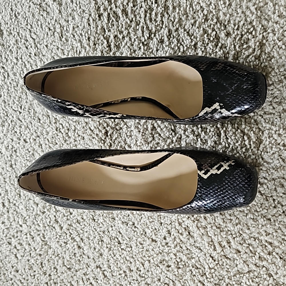 EUC Size 9M, Nine West Black Grey Mule
